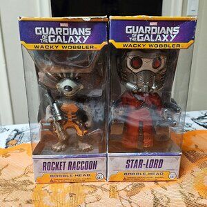 Funko Guardians of the Galaxy Wacky Wobbler Bobbleheads Star-Lord Rocket Raccoon